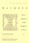 Preview: Oehme (Hg.), Anja: Oxymora
